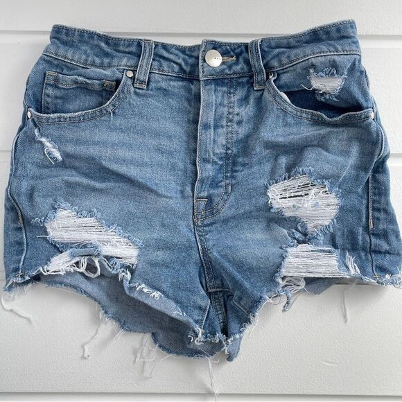 Lot of Destructed High Waist Shortie Jean Shorts RSQ/Pacific Sun/SO/Tgla/Windsor - Picture 14 of 16